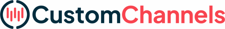 Custom Channels logo — licensed business music service.