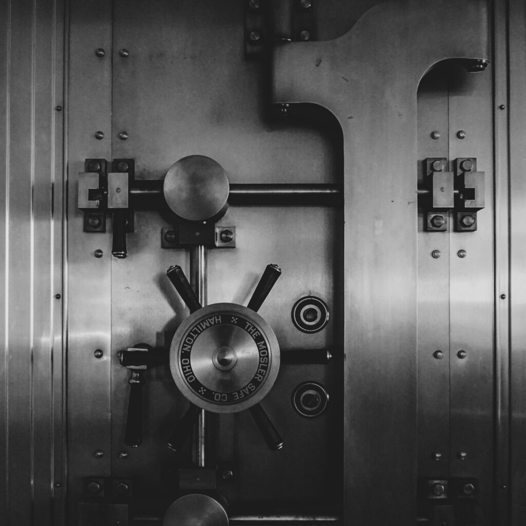 bank vault to keep licensing secure